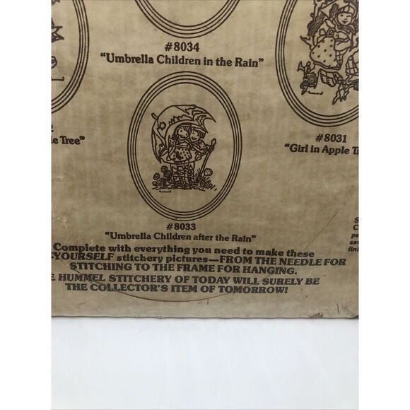 Hummel Stitchery Kit 9”x12” Girl In Apple Tree Unopened #8031 Frame . Vintage - Picture 14 of 16